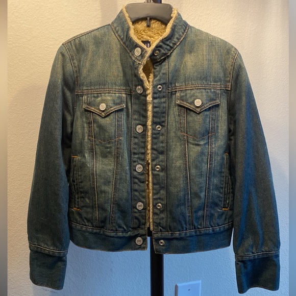 GAP Jackets & Blazers - GAP DENIM SHERPA JACKET